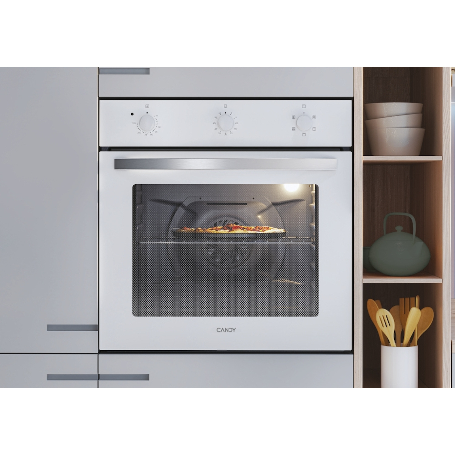Candy Forno Elettrico Ventilato 65L Classe A Bianco Controllo Wi-Fi Grill - immagine 3